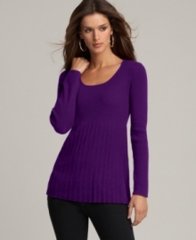 Style&co.'s petite tunic sweater features on-trend accordion pleats. The affordable price means you can stock up this wardrobe-building essential! Style&co.'s petite tunic sweater features on-trend accordion pleats. The affordable price means you can stock up this wardrobe-building essential!
