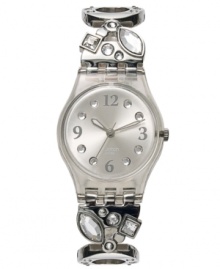 A timepiece from Swatch's Menthol Tone White collection as lovely as your favorite charm bracelet.