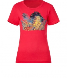 Liven up your casual looks with Marc by Marc Jacobs bright red pine printed tee - Round neckline, short sleeves - Fitted - Wear with jeans, flats, and a cashmere cardigan Liven up your casual looks with Marc by Marc Jacobs bright red pine printed tee - Round neckline, short sleeves - Fitted - Wear with jeans, flats, and a cashmere cardigan