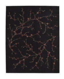 The Chambord Collection from Nourison combines classic French design with a textural density and delicate patterns boasting a silk-like sheen and natural cotton fiber. Hand-carved velvety nap brings the epitome of Old World elegance to your home with a charming design of delicate, flowering branches of rosebuds against a rich ebony ground for subtle drama. The Chambord Collection from Nourison combines classic French design with a textural density and delicate patterns boasting a silk-like sheen and natural cotton fiber. Hand-carved velvety nap brings the epitome of Old World elegance to your home with a charming design of delicate, flowering branches of rosebuds against a rich ebony ground for subtle drama.