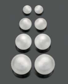 Round out your style. Versatile earring set by Unwritten features four pairs of ball studs in sterling silver (1-4 mm). Round out your style. Versatile earring set by Unwritten features four pairs of ball studs in sterling silver (1-4 mm).