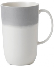 Effortlessly chic, the Simplicity Ombre mug by Vera Wang Wedgwood features a soft band of gray in casual white porcelain. Effortlessly chic, the Simplicity Ombre mug by Vera Wang Wedgwood features a soft band of gray in casual white porcelain.