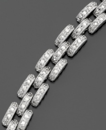 Dress up with decadent glamour. This bracelet features round-cud diamond (1 ct. t.w.) set in sterling silver. Approximate length: 7 inches. Dress up with decadent glamour. This bracelet features round-cud diamond (1 ct. t.w.) set in sterling silver. Approximate length: 7 inches.