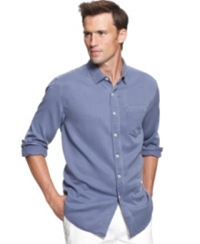 Something more modern like this long sleeved shirt from Tommy Bahama is going to suit your casual style to a tee. Something more modern like this long sleeved shirt from Tommy Bahama is going to suit your casual style to a tee.