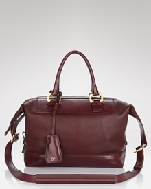 Subtly retro but essentially timeless, DIANE von FURSTENBERG's supple leather satchel features goldtone geometric hardware. Subtly retro but essentially timeless, DIANE von FURSTENBERG's supple leather satchel features goldtone geometric hardware.