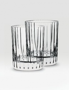 First-quality lead crystal with ridged detail for added sparkle. From the Harmonie Collection Set of 2 12¾ ounces 4 high Hand wash Made in France First-quality lead crystal with ridged detail for added sparkle. From the Harmonie Collection Set of 2 12¾ ounces 4 high Hand wash Made in France