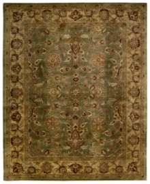 For the Jaipur collection Nourison uses a unique herbal wash to create the silky sheen and antique appearance of these fine wool rugs. In rich olive green with blooms and vines aplenty, the rug enhances your home with lavishly elegant style. For the Jaipur collection Nourison uses a unique herbal wash to create the silky sheen and antique appearance of these fine wool rugs. In rich olive green with blooms and vines aplenty, the rug enhances your home with lavishly elegant style.