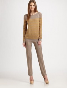 Fine Italian wool, tailored in a flattering slim-fit silhouette.Zip fly with tab closureBack welt pocketsInseam, about 3195% wool/5% elastaneDry cleanImported of Italian fabricModel shown is 5'11 (180cm) wearing US size 4. Fine Italian wool, tailored in a flattering slim-fit silhouette.Zip fly with tab closureBack welt pocketsInseam, about 3195% wool/5% elastaneDry cleanImported of Italian fabricModel shown is 5'11 (180cm) wearing US size 4.