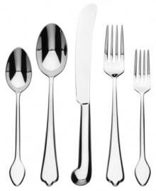 All in good taste, the Shadow flatware set mixes three distinct handle designs in polished stainless steel from Gourmet Settings. A beveled edge accentuates the distinct curves of each place setting for a uniquely styled table. All in good taste, the Shadow flatware set mixes three distinct handle designs in polished stainless steel from Gourmet Settings. A beveled edge accentuates the distinct curves of each place setting for a uniquely styled table.