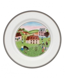 Villagers tend to land and laundry on this quaint Design Naif rim cereal bowl, featuring premium Villeroy & Boch porcelain. Villagers tend to land and laundry on this quaint Design Naif rim cereal bowl, featuring premium Villeroy & Boch porcelain.