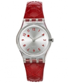 A deliciously colored Strawberry Jam collection watch from the always-fresh Swatch.