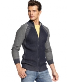 This INC International Concepts sweater is great solo or as a light jacket on warmer days.