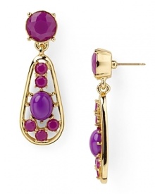 Be inspired by kate spade new york's decadent details. Crafted in 12-karat gold plate with inset stones, this pair of earrings is a pretty way to wear paisley. Be inspired by kate spade new york's decadent details. Crafted in 12-karat gold plate with inset stones, this pair of earrings is a pretty way to wear paisley.