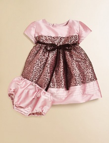 A look almost as gorgeous as your little angel, this glitzy frock is crafted in shiny taffeta with a sequin overlay and adjustable velvet sash at the waist.Round necklineShort sleevesBack buttonsWaistband with adjustable sashFull skirtFully linedPolyesterDry cleanImported Please note: Number of buttons may vary depending on size ordered. A look almost as gorgeous as your little angel, this glitzy frock is crafted in shiny taffeta with a sequin overlay and adjustable velvet sash at the waist.Round necklineShort sleevesBack buttonsWaistband with adjustable sashFull skirtFully linedPolyesterDry cleanImported Please note: Number of buttons may vary depending on size ordered.