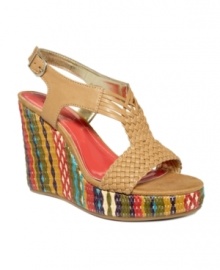 Homespun charm, from Style&co. The Abril sandal creates a boho atmosphere with colorful woven detail at the wedge and intricate braiding. Homespun charm, from Style&co. The Abril sandal creates a boho atmosphere with colorful woven detail at the wedge and intricate braiding.