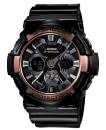 A shock to the system: this G-Shock analog-digital watch pairs functionality with rosy-colored fashion.