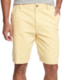 Stay flexible. These flat-front shorts from Izod can be dressed up or down with a t-shirt or polo easy go-anywhere warm-weather style. Stay flexible. These flat-front shorts from Izod can be dressed up or down with a t-shirt or polo easy go-anywhere warm-weather style.