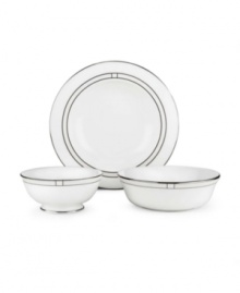 Leave it to kate spade to improve the traditional china pattern. Reminiscent of seed pearls, her signature monogram lends a lustrous accent to the Noel Alabaster all-purpose bowl (shown left). Leave it to kate spade to improve the traditional china pattern. Reminiscent of seed pearls, her signature monogram lends a lustrous accent to the Noel Alabaster all-purpose bowl (shown left).
