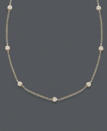 Three feet of sparkle is certain to turn some heads. Trio by Effy Collection's dazzling necklace features 24 stations of double-sided, bezel-set diamonds (1-7/8 ct. t.w.). Crafted in 14k gold. Approximate length: 36 inches. Three feet of sparkle is certain to turn some heads. Trio by Effy Collection's dazzling necklace features 24 stations of double-sided, bezel-set diamonds (1-7/8 ct. t.w.). Crafted in 14k gold. Approximate length: 36 inches.