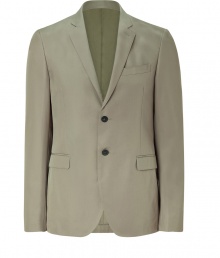 Inject instant sophistication into your workweek style with this slim blazer from Costume National -Narrow notched lapels, two-button closure, front single chest pocket and two flap pockets, tailored fit, back flap detail - Style with slim trousers, a sleek button down, and dress shoes Inject instant sophistication into your workweek style with this slim blazer from Costume National -Narrow notched lapels, two-button closure, front single chest pocket and two flap pockets, tailored fit, back flap detail - Style with slim trousers, a sleek button down, and dress shoes