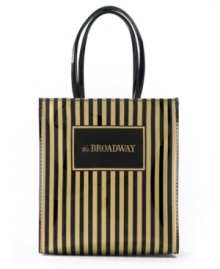 A Southern California staple lives on with this sophisticated striped lunch tote, the ideal companion for meals on the go. Known for being ahead of the times, The Broadway always pushed new trends, like women's slacks, into the forefront of fashion. The flagship store served the Los Angeles rich and famous and was synonymous with all the glory of Hollywood.