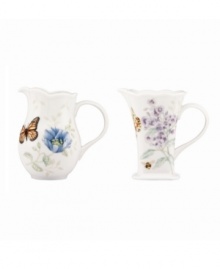 Spring is perpetually in season with whimsical Butterfly Meadow pitchers from Lenox's collection of serveware and serving dishes. Two elegant designs with colorful blooms and butterflies in scalloped white porcelain lend country charm to any setting. Use for gravy, maple syrup or cream! Qualifies for Rebate Spring is perpetually in season with whimsical Butterfly Meadow pitchers from Lenox's collection of serveware and serving dishes. Two elegant designs with colorful blooms and butterflies in scalloped white porcelain lend country charm to any setting. Use for gravy, maple syrup or cream! Qualifies for Rebate