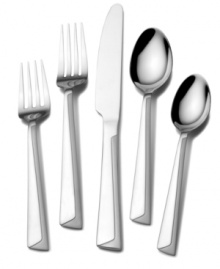 A stylish table takes shape with Alliance Frost place settings. Matte detail in the handles creates a striking geometric design in the casual flatware set from International Silver. A stylish table takes shape with Alliance Frost place settings. Matte detail in the handles creates a striking geometric design in the casual flatware set from International Silver.