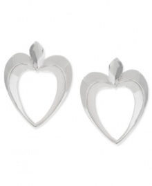Open your heart to these drop earrings from Robert Lee Morris. Crafted from silver-tone mixed metal, the pair features a sculptural design for a postmodern touch. Approximate drop: 2 inches. Open your heart to these drop earrings from Robert Lee Morris. Crafted from silver-tone mixed metal, the pair features a sculptural design for a postmodern touch. Approximate drop: 2 inches.