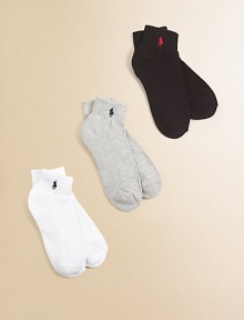 Plush, sporty socks will keep little feet stylish with pony logo.80% cotton/19% polyester/1% spandexMachine washImported Plush, sporty socks will keep little feet stylish with pony logo.80% cotton/19% polyester/1% spandexMachine washImported