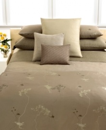 This Calvin Klein Home decorative pillow with a solid striped design provides an alternating look on your Sapling collection bed. European closure. This Calvin Klein Home decorative pillow with a solid striped design provides an alternating look on your Sapling collection bed. European closure.
