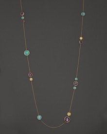 Marco Bicego 18K Yellow Gold Turquoise and Amethyst Necklace, 36