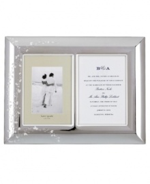 An instant classic from kate spade, the Gardner Street invitation frame features stems of leafy foliage flourishing in brilliant silver plate. A thoughtful gift for brides-to-be! An instant classic from kate spade, the Gardner Street invitation frame features stems of leafy foliage flourishing in brilliant silver plate. A thoughtful gift for brides-to-be!