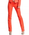 Add a burst of color to your day or night ensemble with these must-have belted straight leg pants from Rampage!