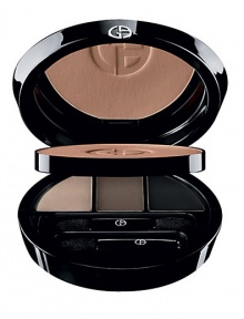 Luxurious, double elliptic, black lacquered palette embodies the Armani aesthetic, face and eyes combined. Shades include: Neo Black: Ideal for creating a highly sophisticated look. The easy to wear, sheer, beige blush illuminates the complexion for a naturally highlighted, incandescent complexion any time of day. Includes three, coordinating eyeshadows.Neo Brown: For a glamorous look that plays on nature's palette of autumnal tones. Luxurious, double elliptic, black lacquered palette embodies the Armani aesthetic, face and eyes combined. Shades include: Neo Black: Ideal for creating a highly sophisticated look. The easy to wear, sheer, beige blush illuminates the complexion for a naturally highlighted, incandescent complexion any time of day. Includes three, coordinating eyeshadows.Neo Brown: For a glamorous look that plays on nature's palette of autumnal tones.