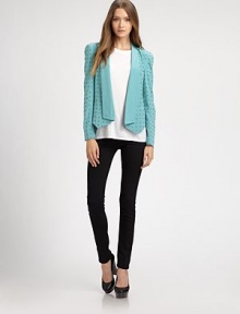 Rebecca Minkoff's signature blazer cut from lightweight silk and finished with bold, polished studs.Foldover lapelsSingle button closureWelt pocketsCut-away hemAbout 20 from shoulder to hemSilkDry cleanImportedModel shown is 5'9½ (176cm) wearing US size Small.