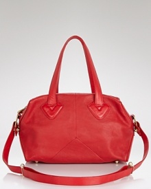Carry this season's most in-demand color with this leather duffel bag from Pour La Victoire. A day-right size gives this bag fabulous versatility, while the hue is so bright now. Carry this season's most in-demand color with this leather duffel bag from Pour La Victoire. A day-right size gives this bag fabulous versatility, while the hue is so bright now.