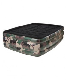 The the perfect solution for those times when you need a convenient extra bed for guests, a comfortable bed for camping or any handy bed for traveling is this queen inflatable bed from Pure Fun by Jamz. The the perfect solution for those times when you need a convenient extra bed for guests, a comfortable bed for camping or any handy bed for traveling is this queen inflatable bed from Pure Fun by Jamz.