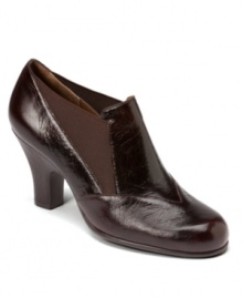 We're sure you'll adore the chic design and comfortable fit of Aerosoles' Besotted. As a shootie, it's one of the most in-demand silhouettes of the season, while the distressed glossy finish gives it a stylish surface. Comfort comes in the form of its round-toe shape, gore inserts on the sides (for slip-on entry) and low, wearable heel.