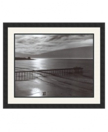 The original Scripps Pier intersects the San Diego coastline under an enormous sky. In timeless black and white. Photographed by Ansel Adams to commemorate the University of California's centennial anniversary in 1968.