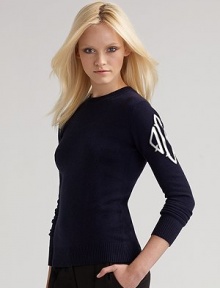 The luxurious softness of pure Scottish cashmere, personalized to make an extraordinary gift for you or someone special. Crewneck Fitted shape Ribbed neck, cuffs & bottom Diamond monogram on left shoulder About 23 from shoulder to hem Dry clean Made in ScotlandFOR PERSONALIZATION Select a quantity, then scroll down and click on PERSONALIZE & ADD TO BAG to choose and preview your monogramming options. Please allow 6 to 8 weeks for delivery. The luxurious softness of pure Scottish cashmere, personalized to make an extraordinary gift for you or someone special. Crewneck Fitted shape Ribbed neck, cuffs & bottom Diamond monogram on left shoulder About 23 from shoulder to hem Dry clean Made in ScotlandFOR PERSONALIZATION Select a quantity, then scroll down and click on PERSONALIZE & ADD TO BAG to choose and preview your monogramming options. Please allow 6 to 8 weeks for delivery.