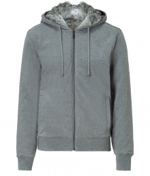 Laid-back looks get an ultra luxurious finish with Michael Kors fur lined stretch cotton hoodie - Drawstring hood, long sleeves, fine ribbed trim, front zip, split kangaroo pockets, straight fit - Pair with favorite jeans and edgy sneakers Laid-back looks get an ultra luxurious finish with Michael Kors fur lined stretch cotton hoodie - Drawstring hood, long sleeves, fine ribbed trim, front zip, split kangaroo pockets, straight fit - Pair with favorite jeans and edgy sneakers