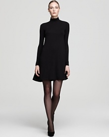 Primed for fall, this classic turtleneck dress has a flattering flare silhouette for easy-to-wear daytime style. Primed for fall, this classic turtleneck dress has a flattering flare silhouette for easy-to-wear daytime style.