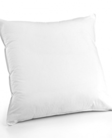 Sweet dreams. Sleep in comfort all night long with this European Synthetic pillow from Charter Club, featuring a 250-thread count cotton cover and plush fill.