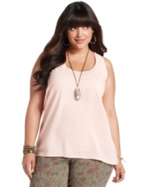 Top off your jeans with American Rag's plus size racerback tank-- it's super-cute for the season!