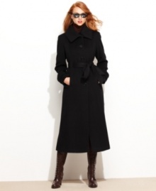 Anne Klein's coat is made of a cozy wool and cashmere blend and will keep you warm (and in style!) for many seasons to come. Anne Klein's coat is made of a cozy wool and cashmere blend and will keep you warm (and in style!) for many seasons to come.