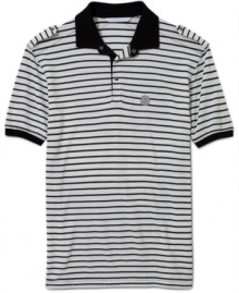 Sweet stripes initiate this classic Sean John polo in the cool-guy's rotation. Sweet stripes initiate this classic Sean John polo in the cool-guy's rotation.