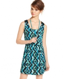 Go crazy for prints this season with a sweet day dress that thrives on bold, colorful graphics! From Belle Du Jour. Go crazy for prints this season with a sweet day dress that thrives on bold, colorful graphics! From Belle Du Jour.