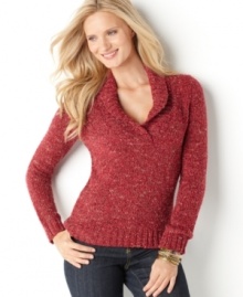 Snuggle into this classic sweater from Charter Club! Look chic on crisp days when you match it with dark jeans and flats. Snuggle into this classic sweater from Charter Club! Look chic on crisp days when you match it with dark jeans and flats.