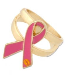 Proudly support a worthy cause in style. The Betsey Johnson I'm a Survivor ring is crafted from gold-tone mixed metal and features the iconic pink ribbon. Size: 7-1/2. Proudly support a worthy cause in style. The Betsey Johnson I'm a Survivor ring is crafted from gold-tone mixed metal and features the iconic pink ribbon. Size: 7-1/2.