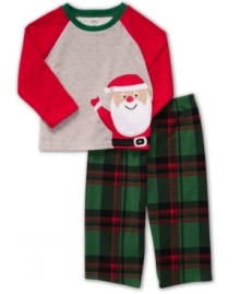 He'll be ready to rock around the Christmas tree when you present him with this Santa holiday pajama set from Carter's. He'll be ready to rock around the Christmas tree when you present him with this Santa holiday pajama set from Carter's.